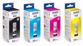Epson 103 Tank Mürekkebi (Siyah / Sarı / Mavi / Kırmızı) — ürün görseli 1