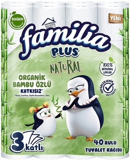 Familia Plus Natural Tuvalet Kağıdı 40 Rulo