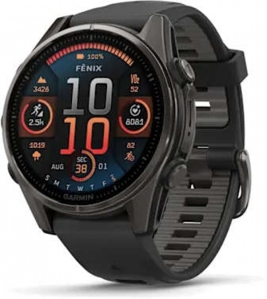 Garmin Fenix 8 43mm Sapphire Titanium Aktivite Saati (010-02903-21)