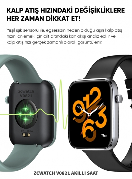 Zcwatch V0821 Akıllı Saat — ürün görseli 3
