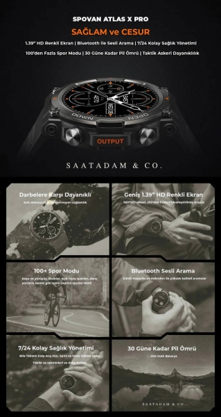 Spovan AtlasX Pro Akıllı Saat — ürün görseli 5