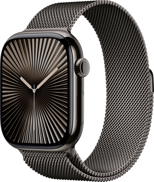 Apple Watch Series 10 Cellular 46mm Titanyum Kasa ve Milano Loop Akıllı Saat (MC7R4TU/A)