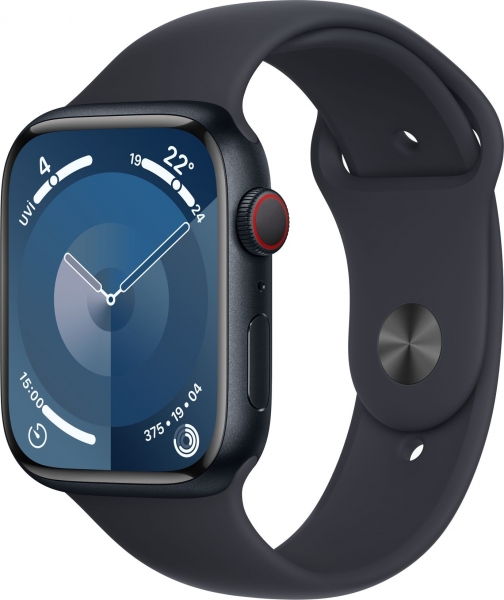 Apple Watch Series 9 Cellular 45mm Alüminyum Kasa ve Spor Kordon Akıllı Saat (MRMD3TU/A)