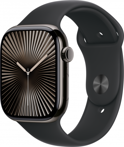 Apple Watch Series 10 Cellular 46mm Titanyum Kasa ve Spor Kordon Akıllı Saat (MWYD3TU/A)