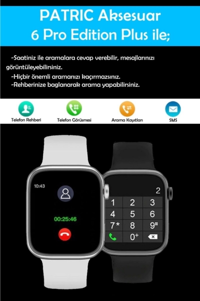Patric 6 Pro Edition Plus Akıllı Saat (PTRCW6) — ürün görseli 3