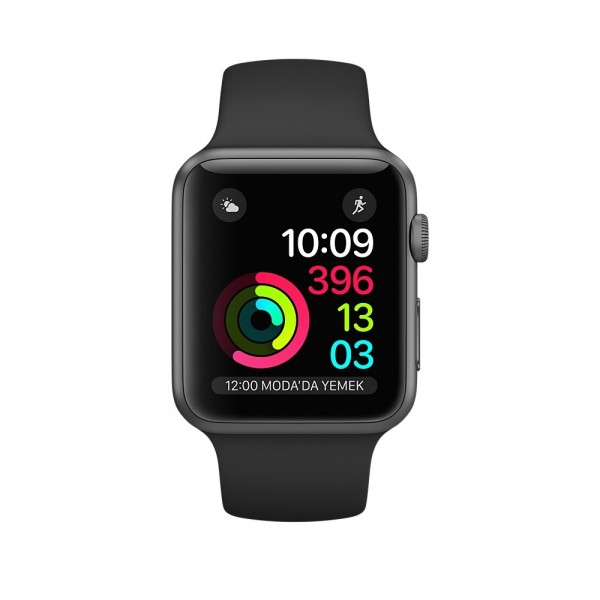 Apple Watch Series 1 (42 mm) Uzay Grisi Alüminyum Kasa ve Siyah Spor Kordon Akıllı Saat — ürün görseli 2