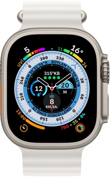 Apple Watch Ultra Titanyum Kasa ve Ocean Kordon Akıllı Saat — ürün görseli 4