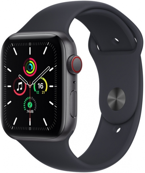 Apple Watch SE Cellular 44mm Alüminyum Kasa ve Spor Kordon Akıllı Saat (MKT33TU/A)