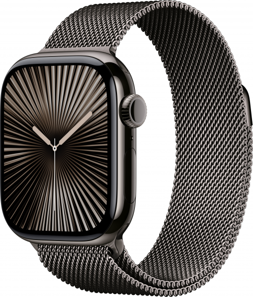 Apple Watch Series 10 Cellular 42mm Titanyum Kasa ve Milano Loop Akıllı Saat (MX053TU/A)