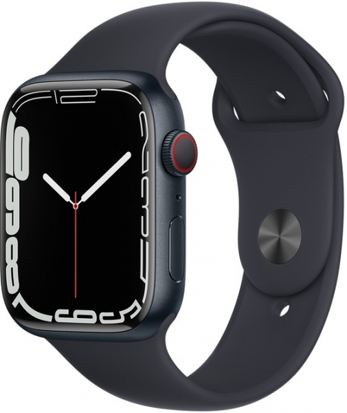 Apple Watch Series 7 Cellular 45mm Alüminyum Kasa ve Spor Kordon Akıllı Saat (MKJP3TU/A)