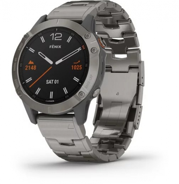 Garmin Fenix 6 Sapphire Titanium Aktivite Saati (Titanyum) — ürün görseli 2