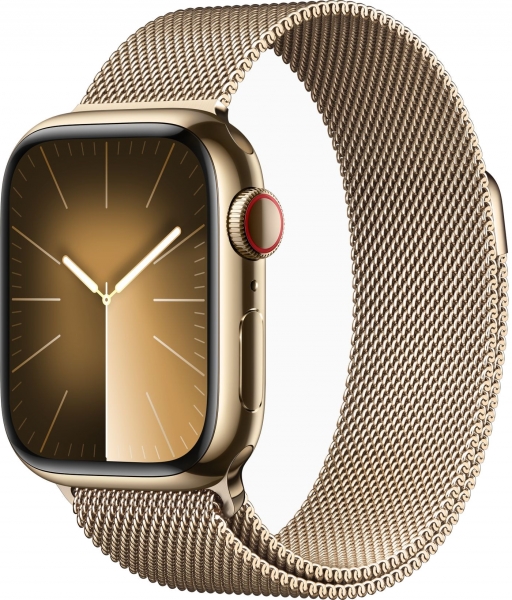 Apple Watch Series 9 Cellular 41mm Paslanmaz Çelik Kasa ve Milano Loop Akıllı Saat (MRJ73TU/A)
