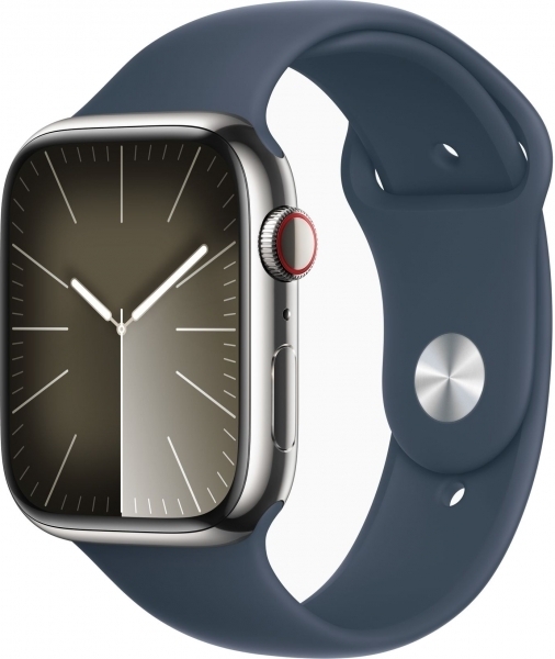 Apple Watch Series 9 Cellular 41mm Paslanmaz Çelik Kasa ve Spor Kordon Akıllı Saat (MRJ93TU/A) — ürün görseli 2