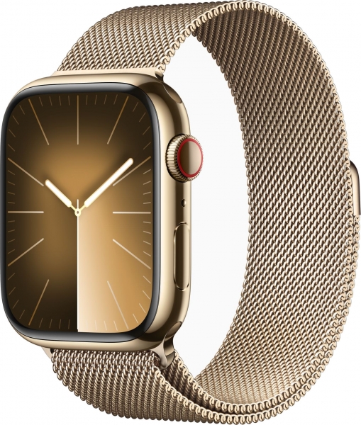 Apple Watch Series 9 Cellular 45mm Paslanmaz Çelik Kasa ve Milano Loop Akıllı Saat (MRMU3TU/A)