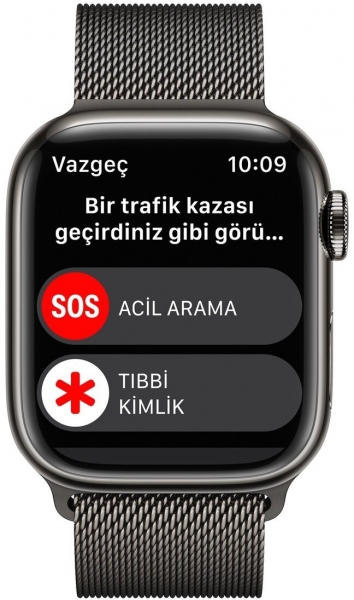 Apple Watch Series 8 Cellular 41mm Paslanmaz Çelik Kasa ve Milano Kordon Akıllı Saat (MNJM3TU/A) — ürün görseli 4