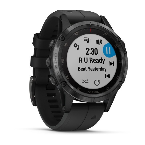 Garmin Fenix 5 Plus Sapphire Black with Black Band Aktivite Saati (Silikon) (010-01988-00) — ürün görseli 3