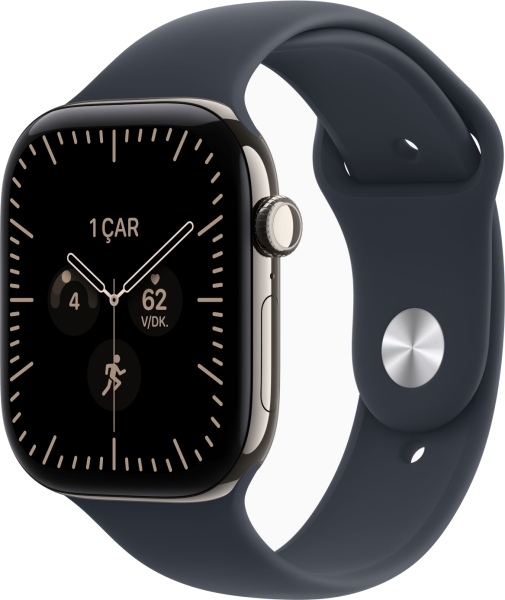 Apple Watch Series 12 Cellular 46mm Titanyum Kasa ve Spor Kordon Akıllı Saat — ürün görseli 2