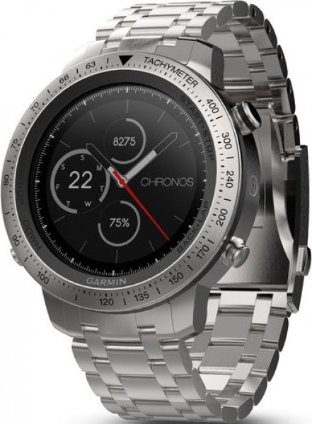 Garmin Fenix Chronos Brushed Stainless Steel Aktivite Saati (Çelik Gümüş) (010-01957-02)