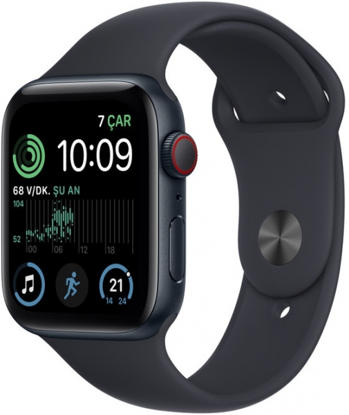 Apple Watch SE 2 (2022) Cellular 44mm Alüminyum Kasa ve Spor Kordon Akıllı Saat (MNPY3TU/A)