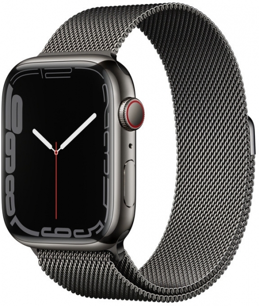 Apple Watch Series 7 Cellular 45mm Paslanmaz Çelik Kasa ve Milano Loop Akıllı Saat (MKL33TU/A)