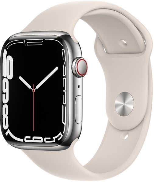 Apple Watch Series 7 Cellular 41mm Paslanmaz Çelik Kasa ve Spor Kordon Akıllı Saat (MNC23TU/A) — ürün görseli 3
