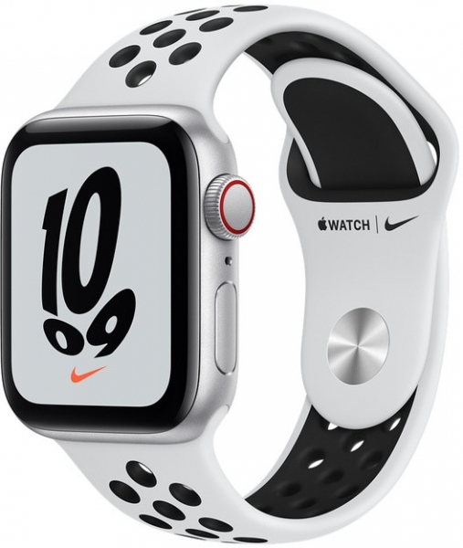 Apple Watch Nike SE Cellular (40mm) Gümüş Rengi Alüminyum Kasa ve Nike Spor Kordon Akıllı Saat (MKR43TU/A)