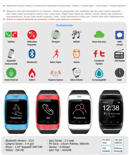 APPScomm P5 Akıllı Saat — ürün görseli 9
