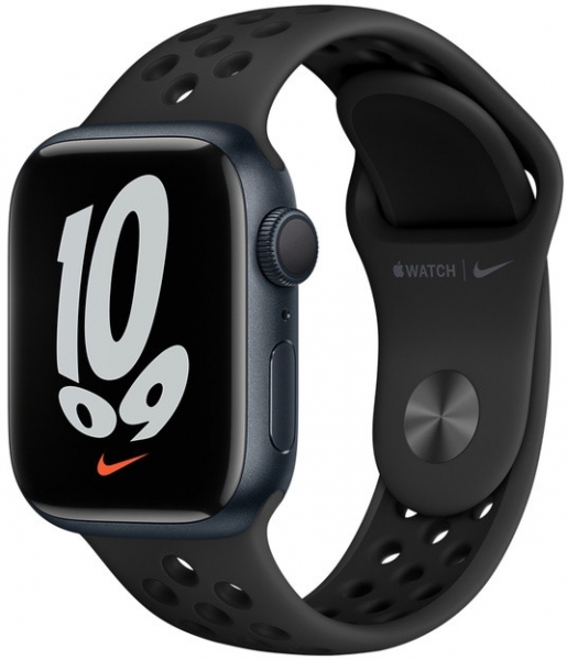 Apple Watch Nike Series 7 41mm Gece Yarısı Alüminyum Kasa ve Nike Spor Kordon Akıllı Saat (MKN43TU/A)