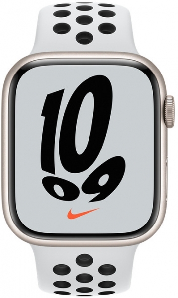 Apple Watch Nike Series 7 41mm Yıldız Işığı Alüminyum Kasa ve Nike Spor Kordon Akıllı Saat (MKN33TU/A) — ürün görseli 2