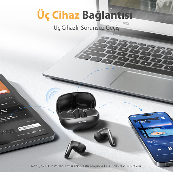 QCY MeloBuds N65 Tam Kablosuz Kulaklık — ürün görseli 3