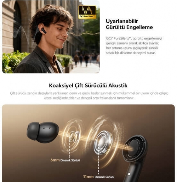 QCY MeloBuds N60 Tam Kablosuz Kulaklık — ürün görseli 6