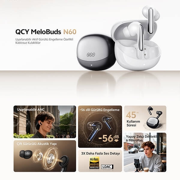 QCY MeloBuds N60 Tam Kablosuz Kulaklık — ürün görseli 4