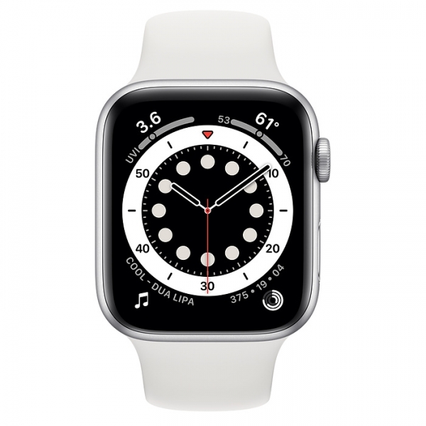 Apple Watch Series 6 (44mm) Gümüş Rengi Alüminyum Kasa ve Spor Kordon Akıllı Saat — ürün görseli 2