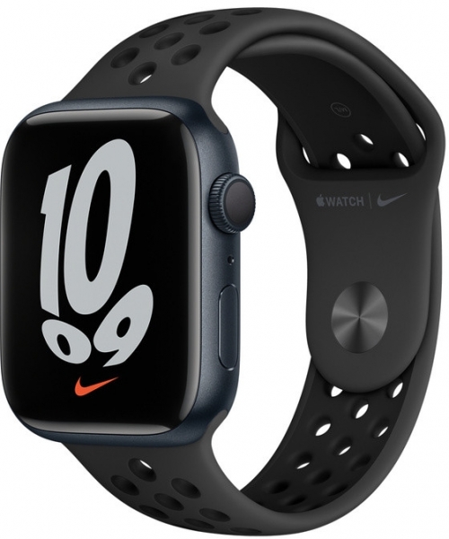 Apple Watch Nike Series 7 45mm Gece Yarısı Alüminyum Kasa ve Nike Spor Kordon Akıllı Saat (MKNC3TU/A)