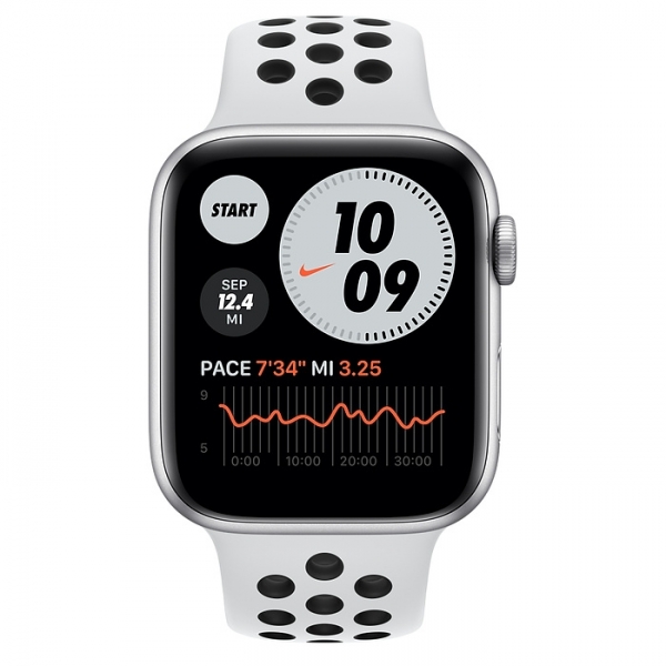 Apple Watch Nike Series 6 (44mm) Gümüş Rengi Alüminyum Kasa ve Nike Spor Kordon Akıllı Saat — ürün görseli 2