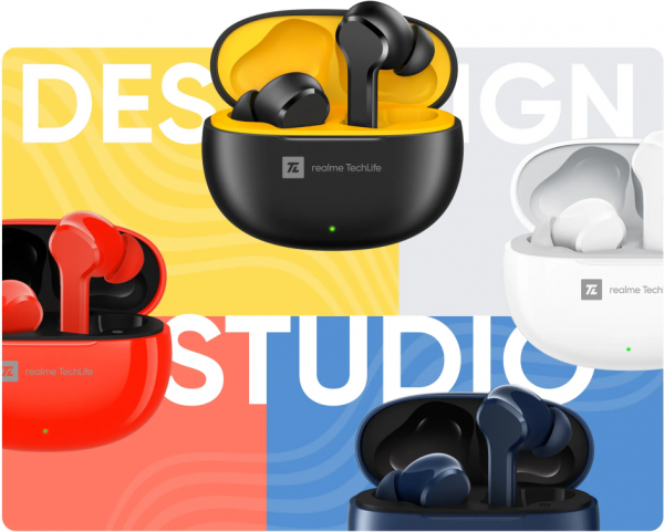 realme TechLife Buds T100 Tam Kablosuz Kulaklık (RMA2109) — ürün görseli 3