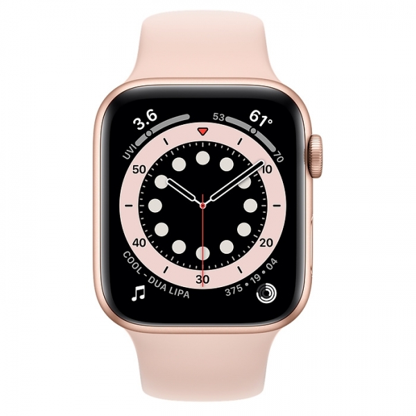 Apple Watch Series 6 (44mm) Altın Rengi Alüminyum Kasa ve Spor Kordon Akıllı Saat — ürün görseli 2