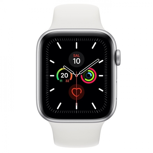 Apple Watch Series 5 (44mm) Gümüş Rengi Alüminyum Kasa ve Spor Kordon Akıllı Saat (44 mm) — ürün görseli 2