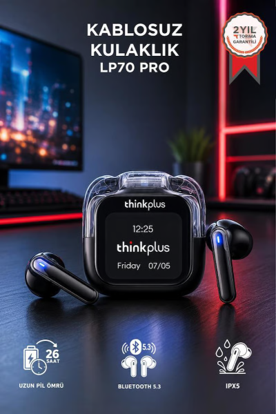 Lenovo Thinkplus LP70 Pro Tam Kablosuz Kulaklık — ürün görseli 2