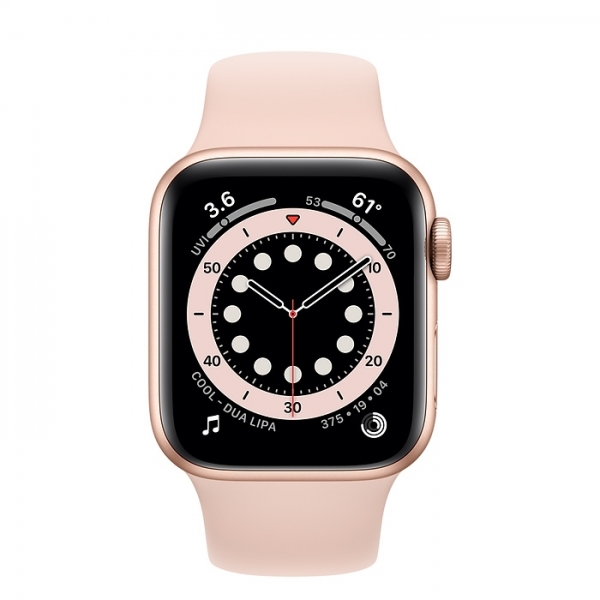 Apple Watch Series 6 (40mm) Altın Rengi Alüminyum Kasa ve Spor Kordon Akıllı Saat — ürün görseli 2