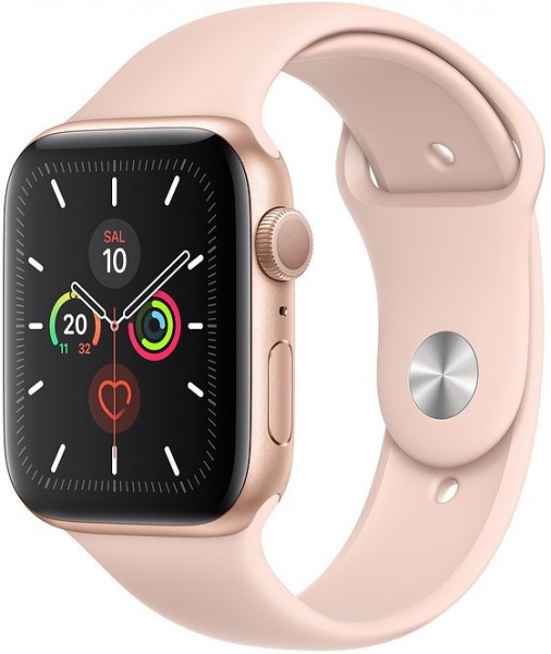Apple Watch Series 5 (44mm) Altın Rengi Alüminyum Kasa ve Spor Kordon Akıllı Saat (44 mm)