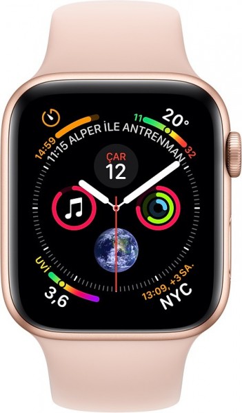 Apple Watch Series 4 (40 mm) Altın Rengi Alüminyum Kasa ve Kum Pembesi Spor Kordon Akıllı Saat — ürün görseli 2