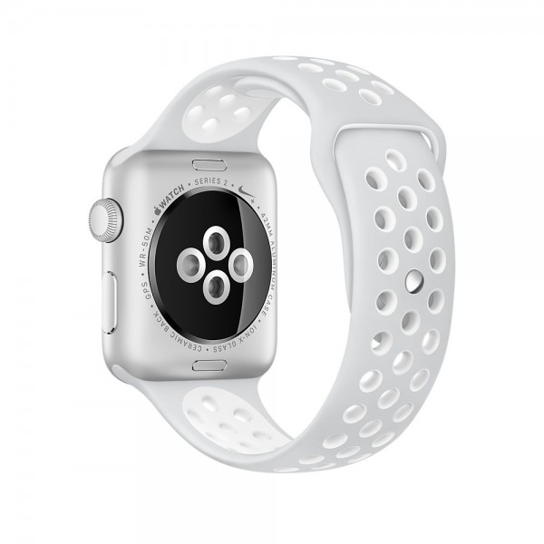 Apple Watch Nike+ Series 2 (38 mm) Gümüş Rengi Alüminyum Kasa ve Saf Platin/Beyaz Nike Spor Kordon Akıllı Saat — ürün görseli 4