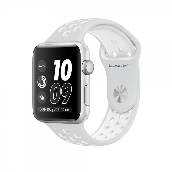 Apple Watch Nike+ Series 2 (38 mm) Gümüş Rengi Alüminyum Kasa ve Saf Platin/Beyaz Nike Spor Kordon Akıllı Saat — ürün görseli 2