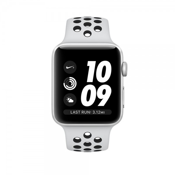 Apple Watch Nike+ Series 3 GPS (38 mm) Gümüş Rengi Alüminyum Kasa ve Saf Platin/Siyah Nike Spor Kordon Akıllı Saat — ürün görseli 3