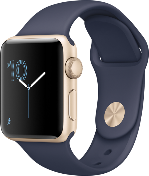 Apple Watch Series 1 (38 mm) Altın Rengi Alüminyum Kasa ve Gece Mavisi Spor Kordon Akıllı Saat