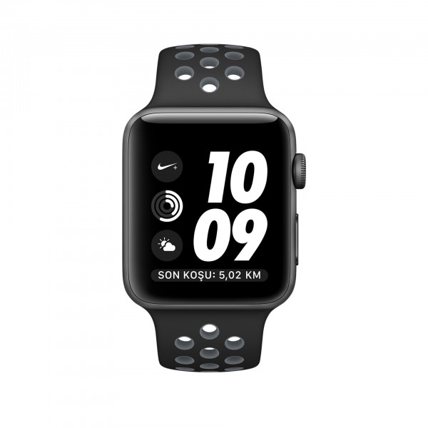 Apple Watch Nike+ Series 2 (42 mm) Uzay Grisi Alüminyum Kasa ve Siyah/Soğuk Gri Nike Spor Kordon Akıllı Saat — ürün görseli 2