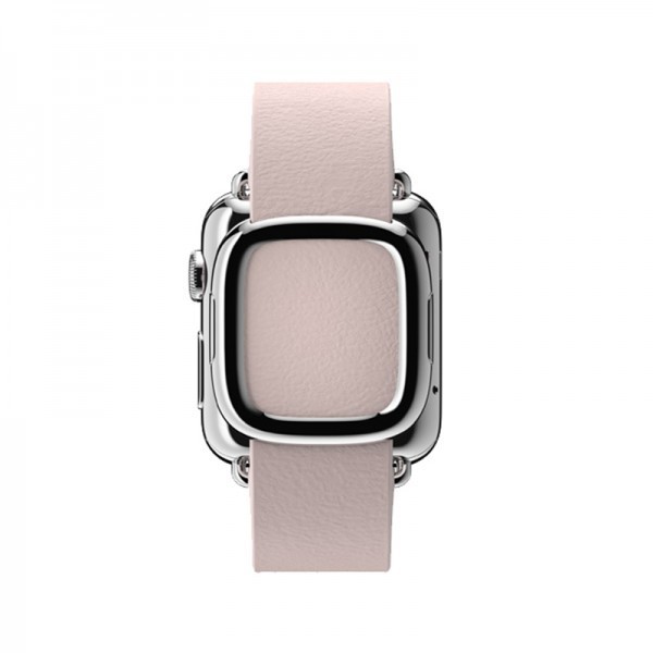 Apple Watch (38 mm) Paslanmaz Çelik Kasa ve Modern Tokalı Açık Pembe Kayış (Medium) Akıllı Saat — ürün görseli 5