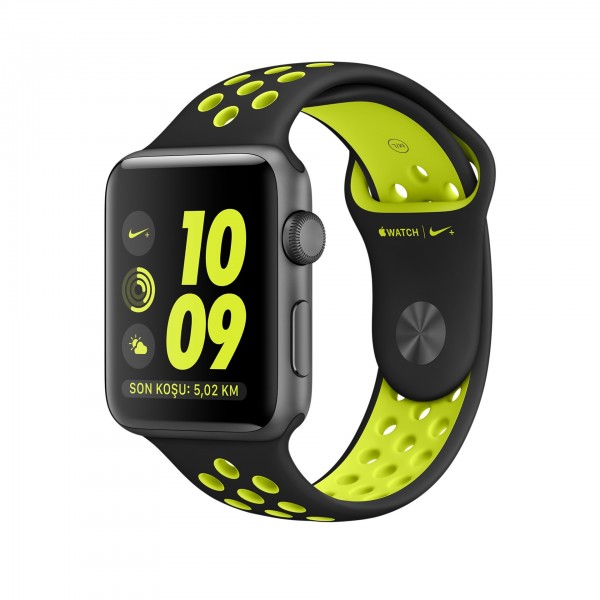 Apple Watch Nike+ Series 2 (42 mm) Uzay Grisi Alüminyum Kasa ve Siyah/Volt Nike Spor Kordon Akıllı Saat — ürün görseli 5
