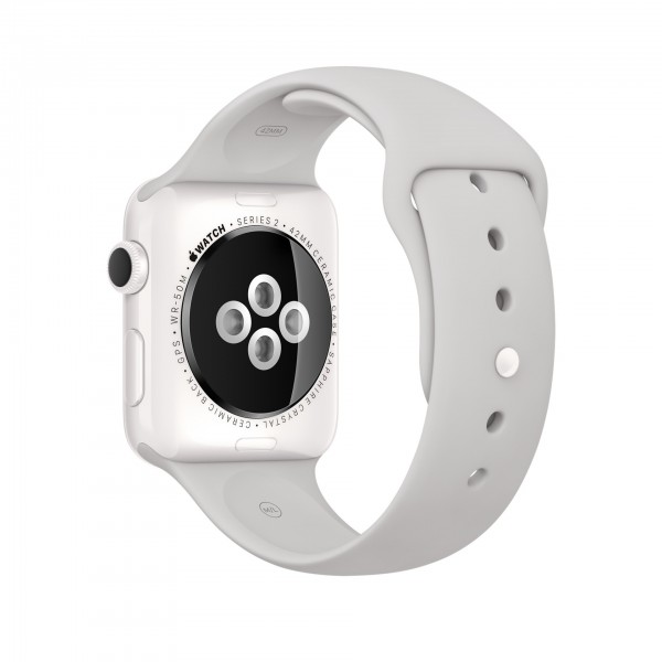 Apple Watch Edition Series 2 (42 mm) Beyaz Seramik Kasa ve Bulut Beyazı Spor Kordon Akıllı Saat — ürün görseli 4